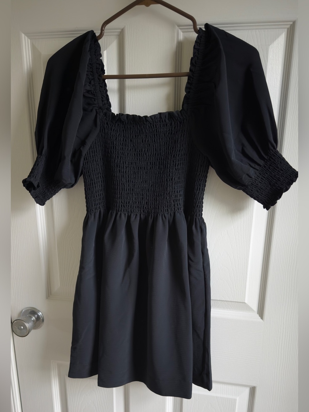 Hill House Home "The Athena" Nap Dress Black Cotton XXS